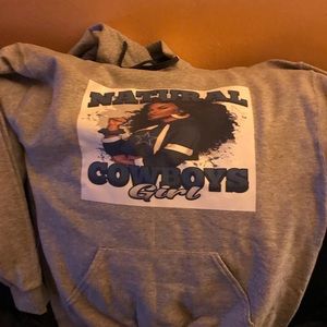Natural cowboys girl hoodie